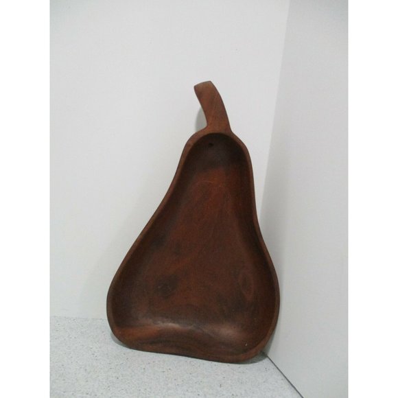 Vintage Other - *Vintage RETRO 'Monkey Pod Wood' Pear Shape Serving Tray Candy Dish